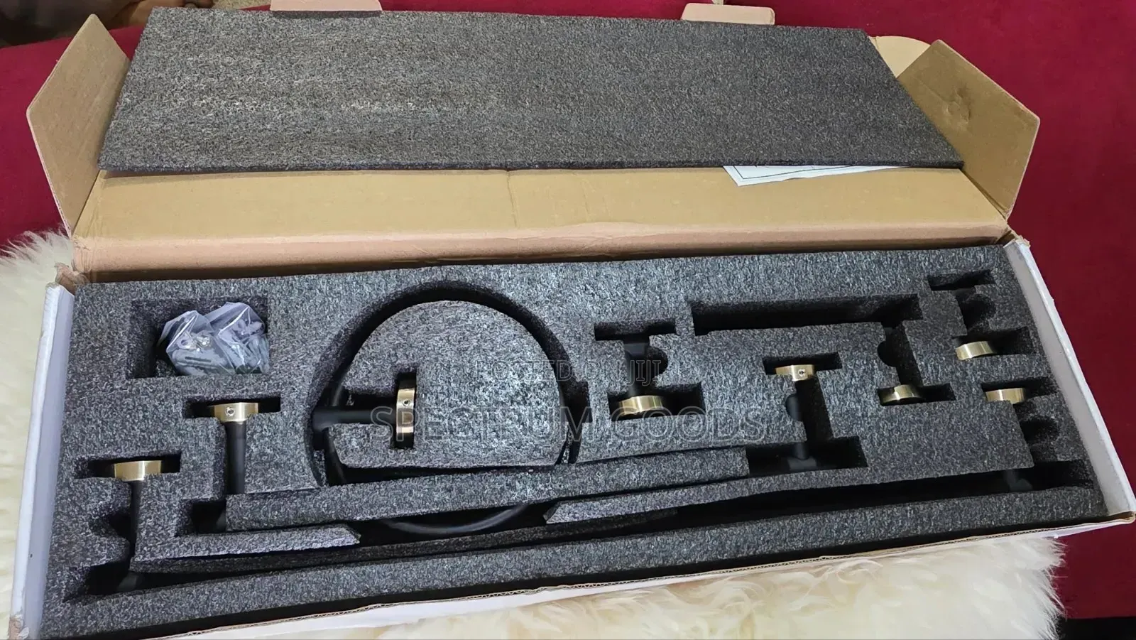 5-Piece Matte Black & Brushed Gold Bathroom Accessories Hardware Set