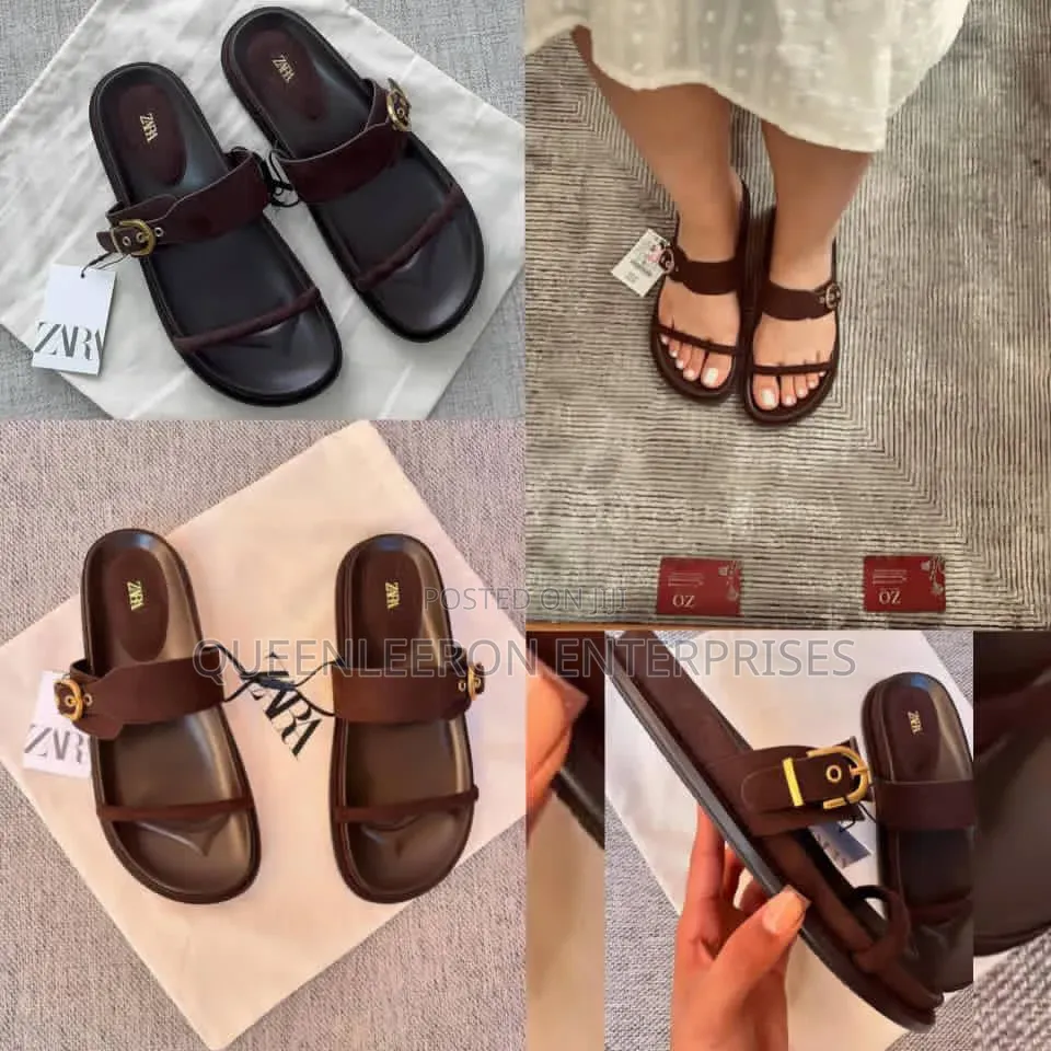 *Luxury Zara Slide* *Colour:Black and Brown*