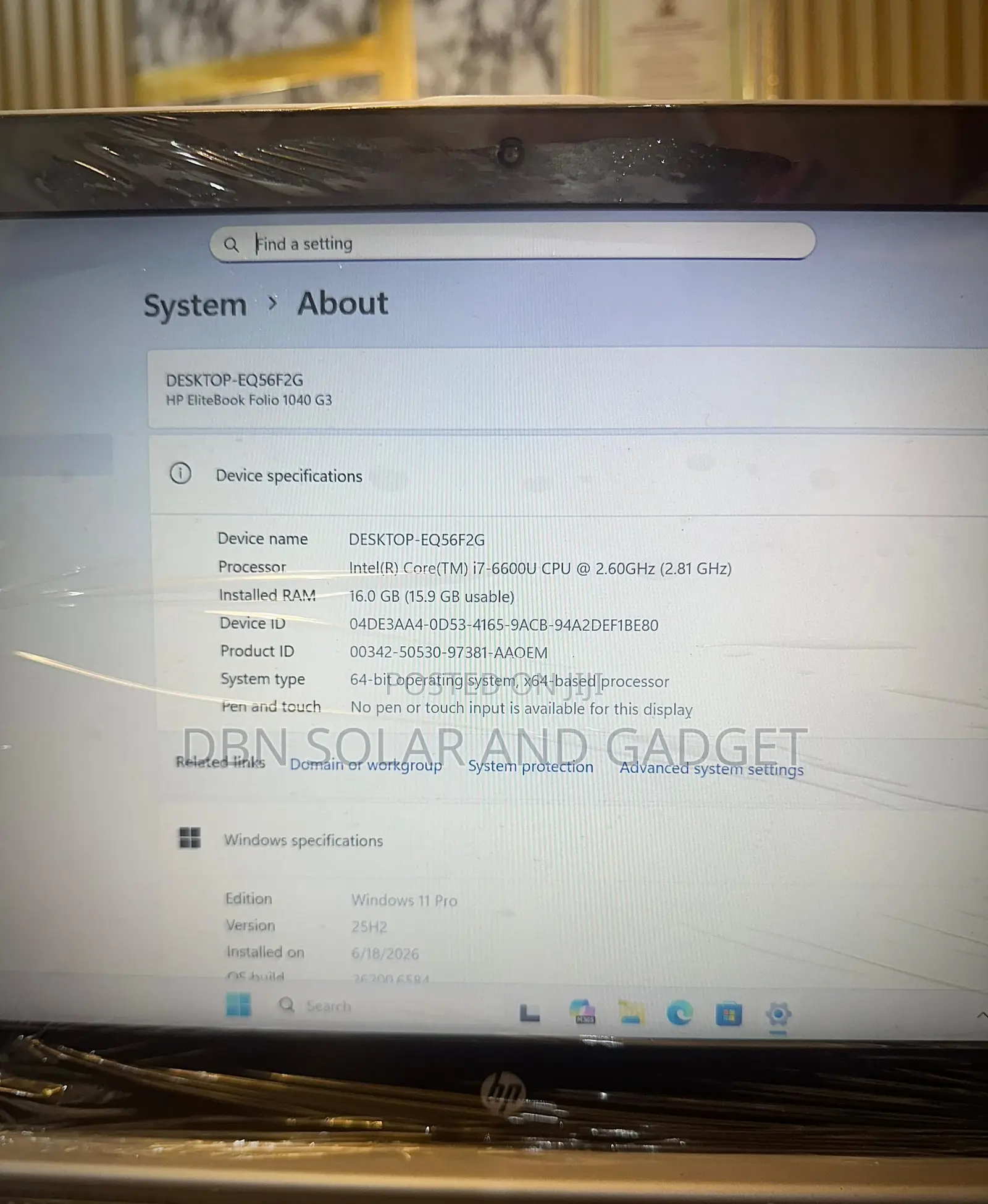 New Laptop HP EliteBook 1040 G3 16GB Intel Core i7 SSD 256GB