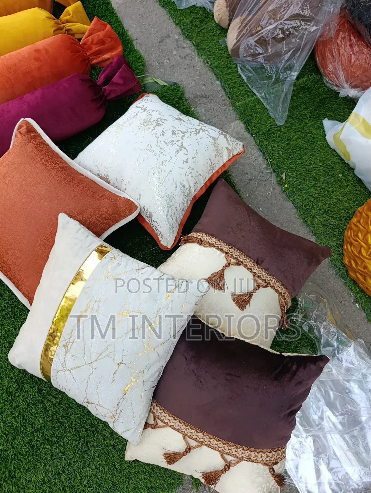 Stylish Trimmed Throw Pillows