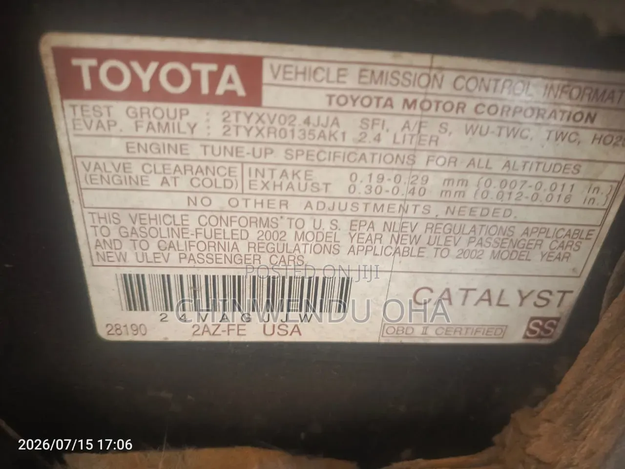 Toyota Camry 2004 Black