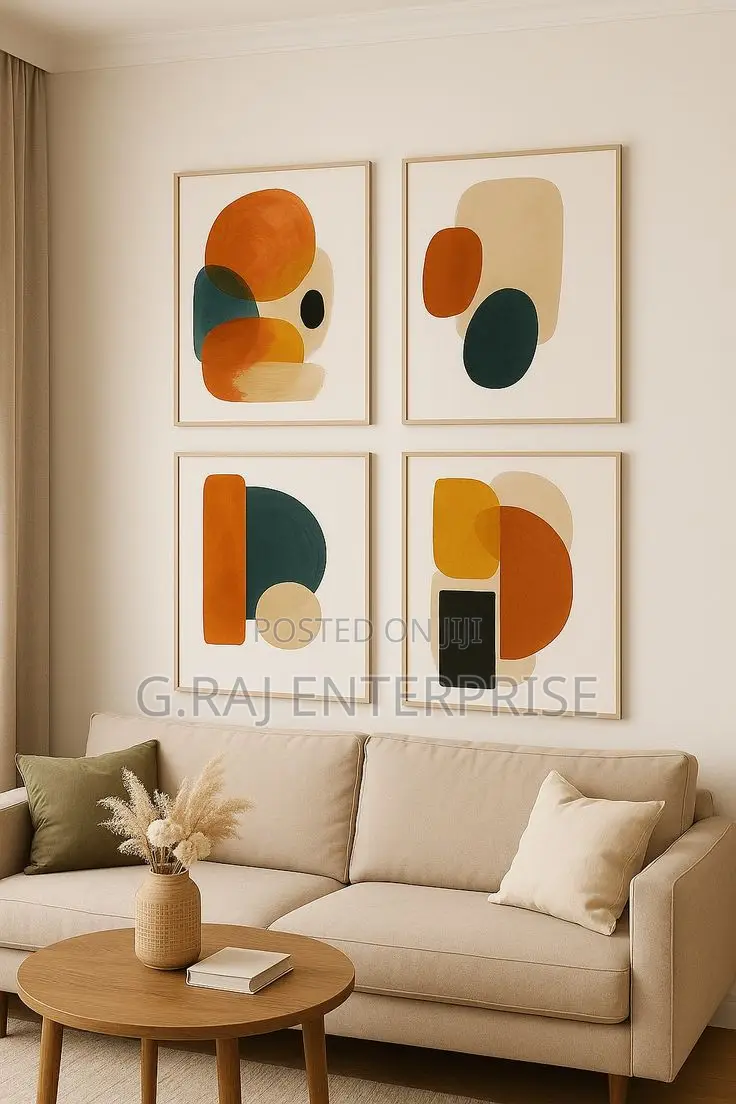 Living Room Abstract Wall Canvas Frame