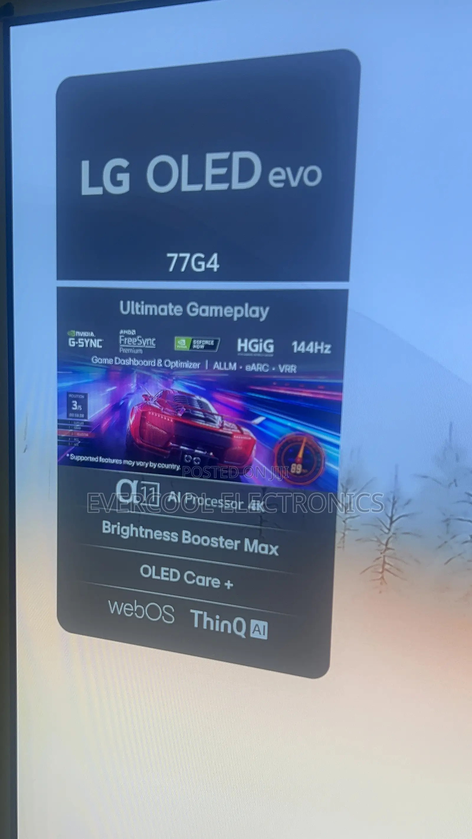 Heavy-Duty 77” LG Oled G4 Evo Smart Gaming TV With Nvidia G-Sync