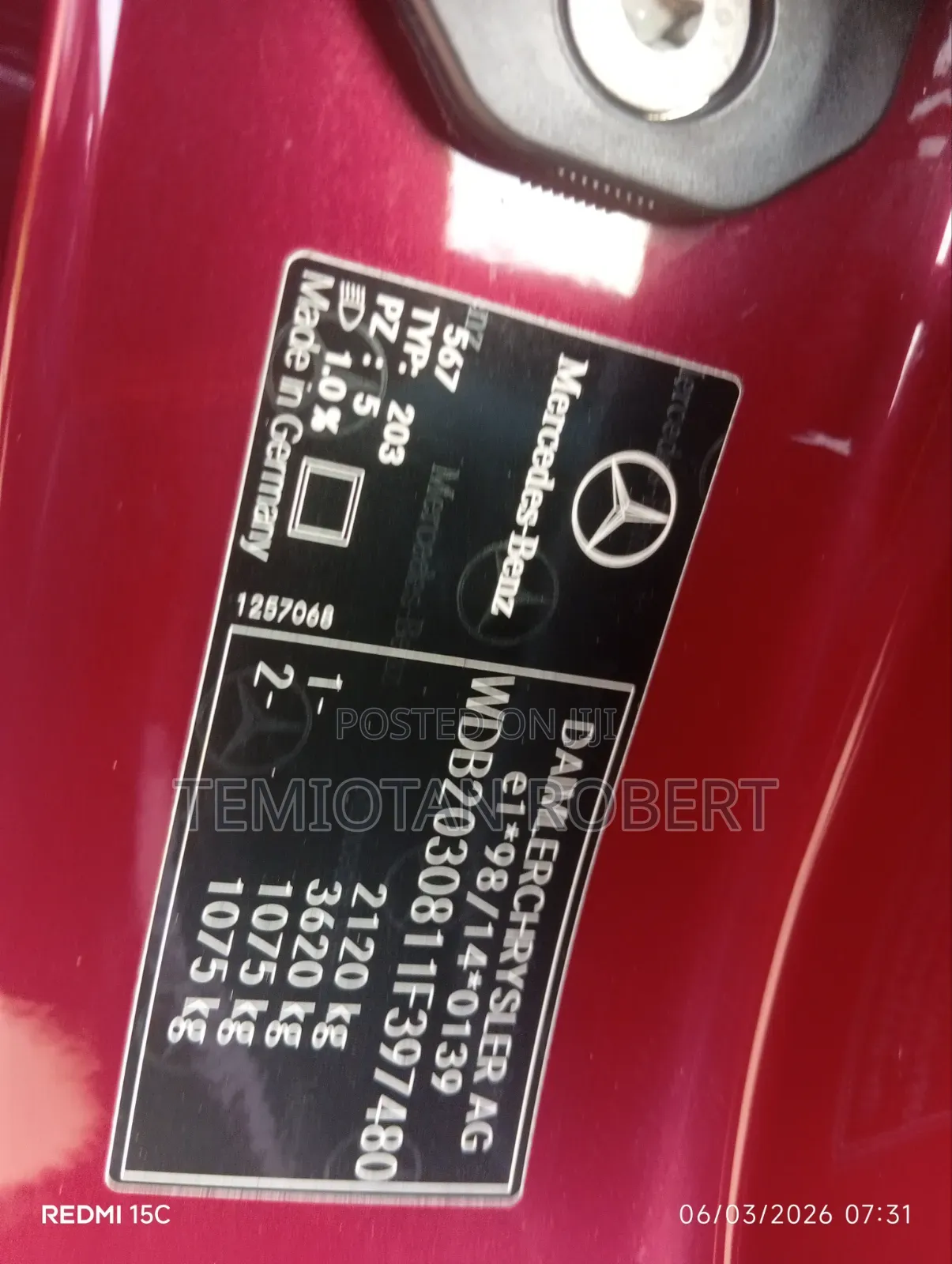 Mercedes-Benz C240 2006 Red