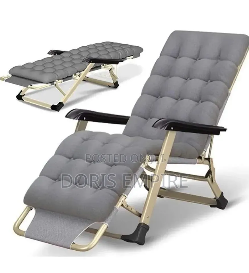 Adjustable Backrest Foldable Reclining Metal Chair.