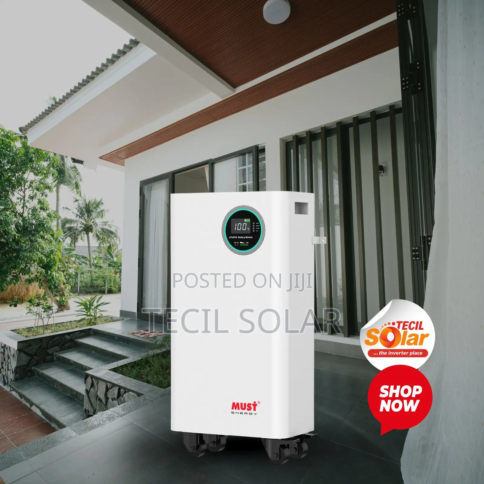 Must LP1600 Vertical-Mounted 15kWh LiFePO4 Battery