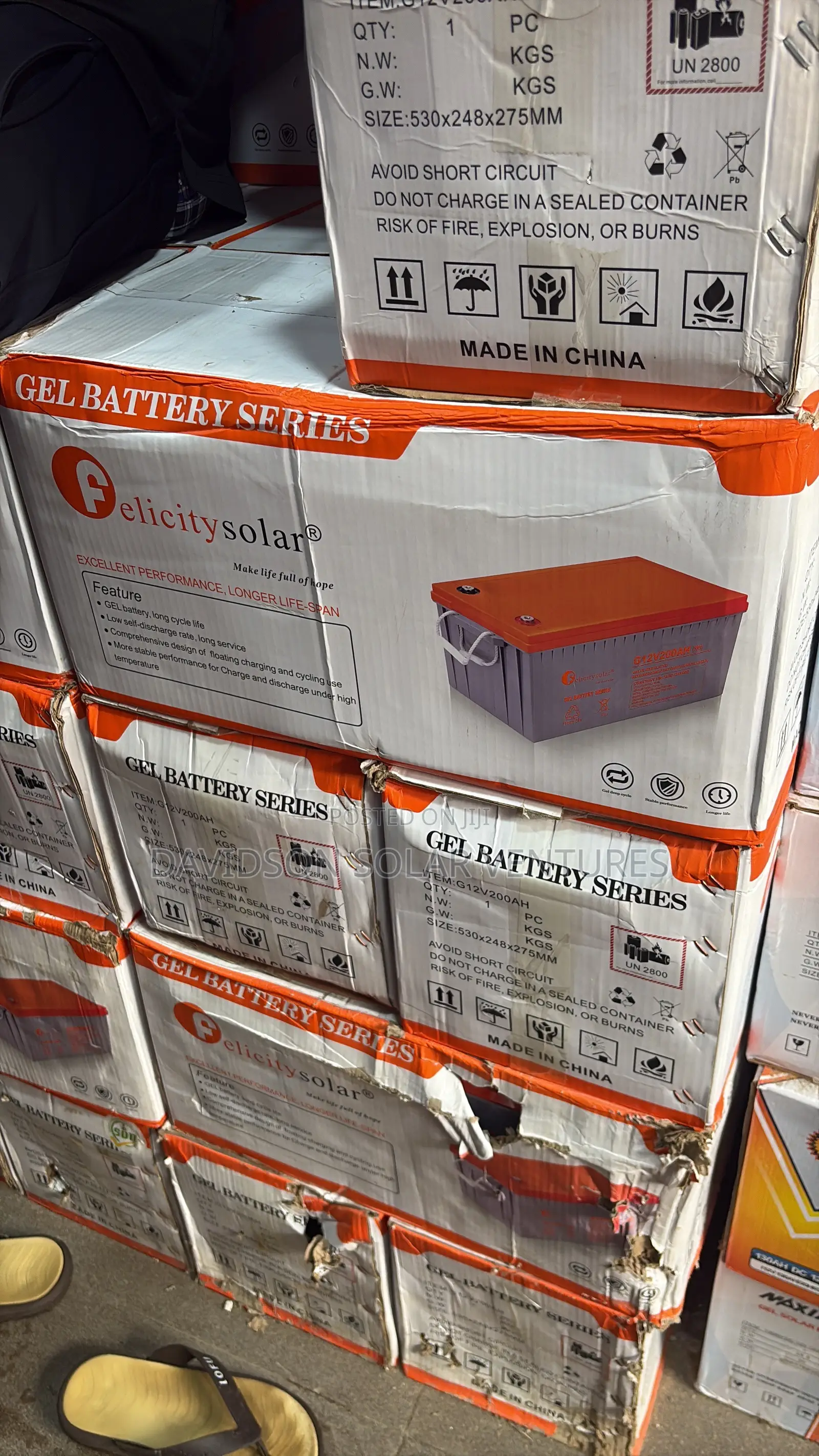 12v 200Ah Felicity Solar Dry Cell Battery