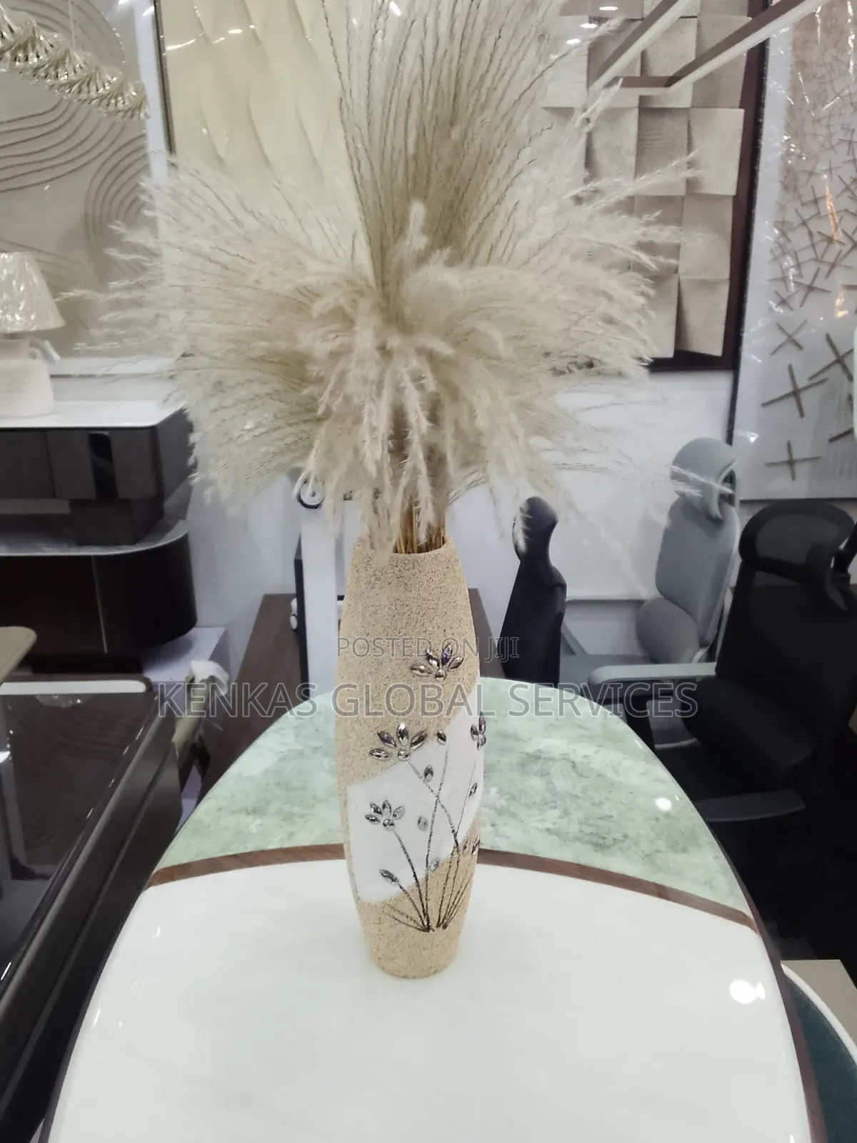 Elegant Pampas Grass Floor Vase Arrangement