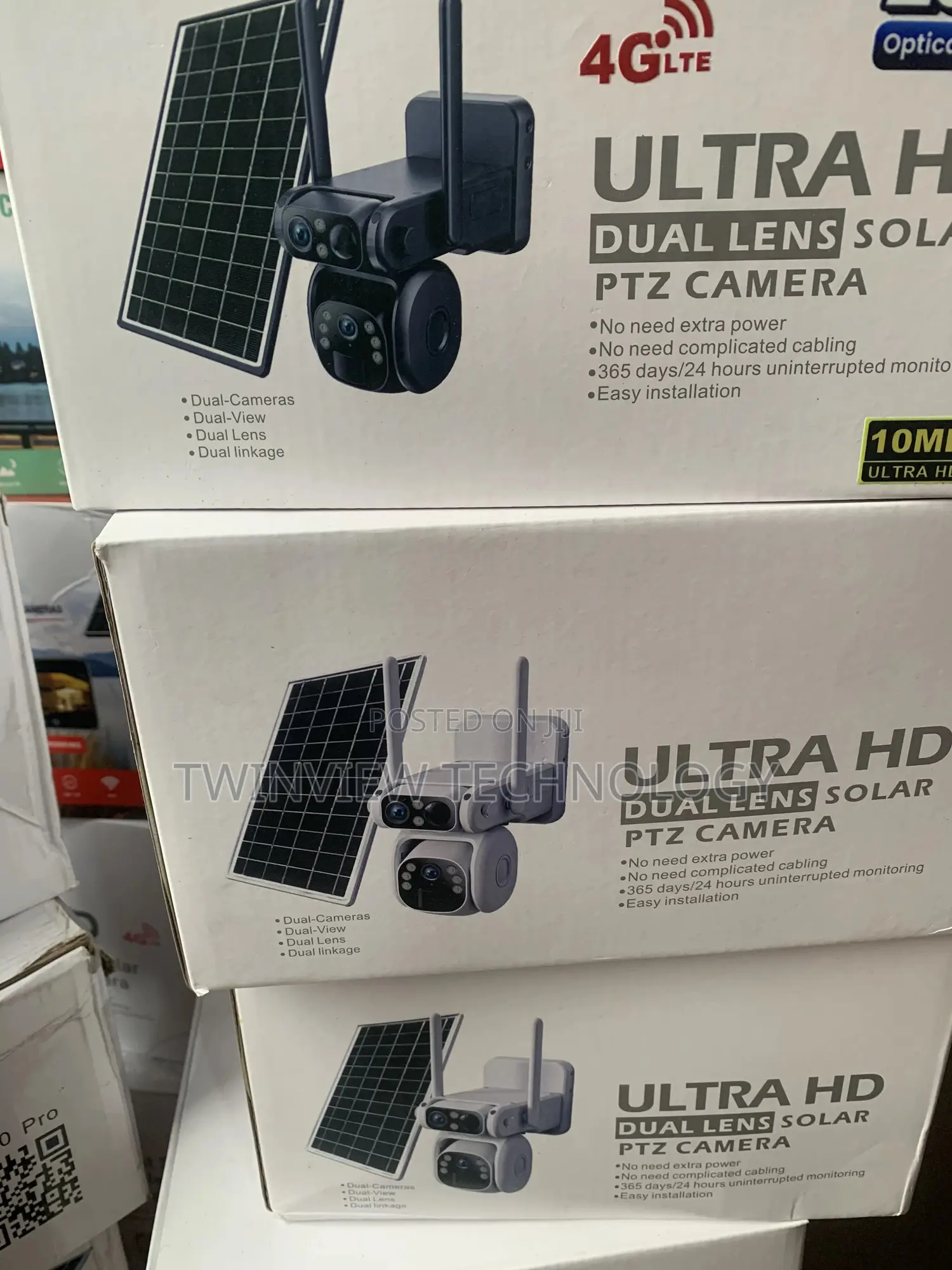 (10mp)Ubox 20x Optical Zoom Dual Lens Solar PTZ Camera