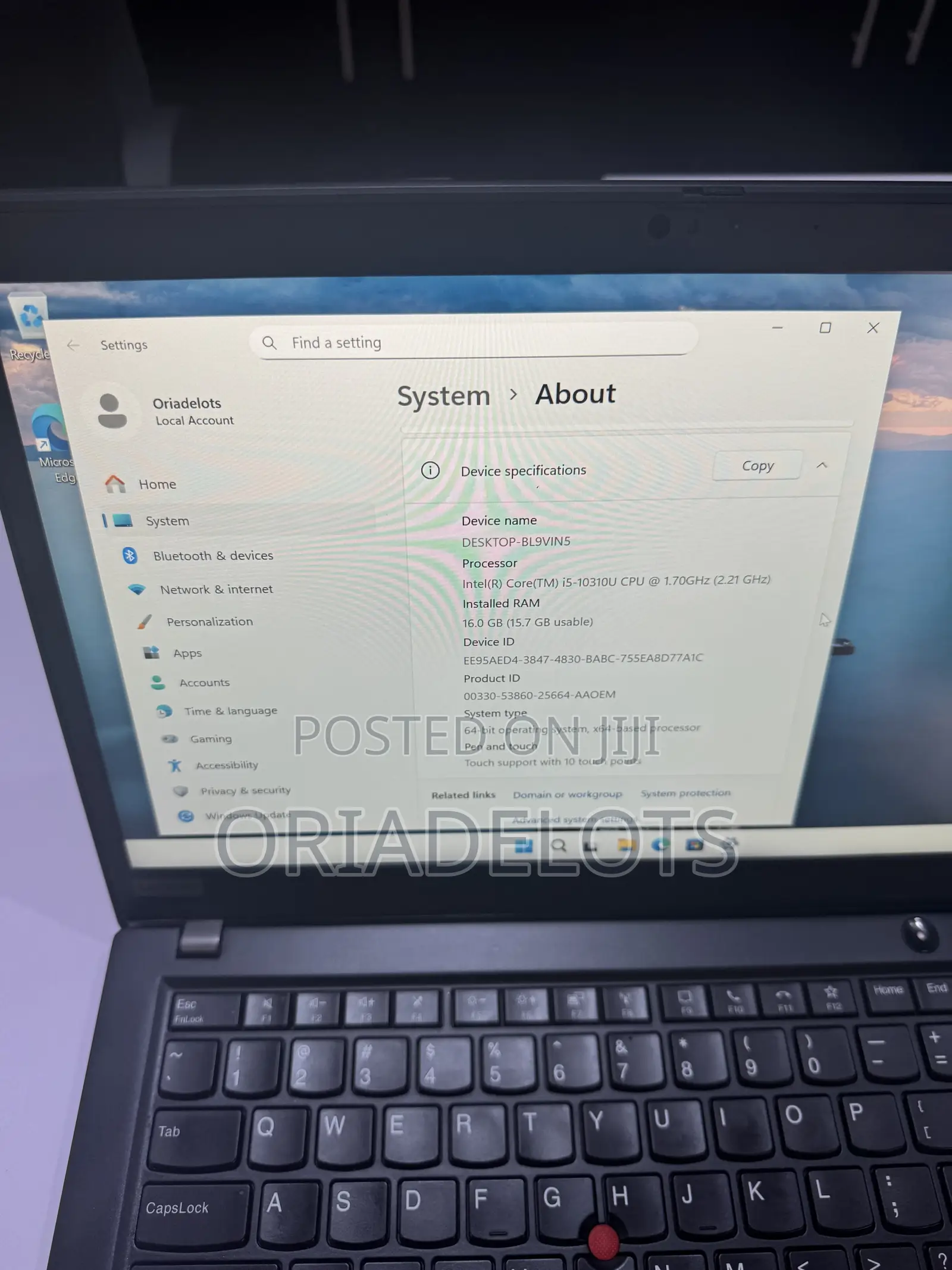 New Laptop Lenovo ThinkPad T14s Gen 1 16GB Intel Core i5 SSD 256GB