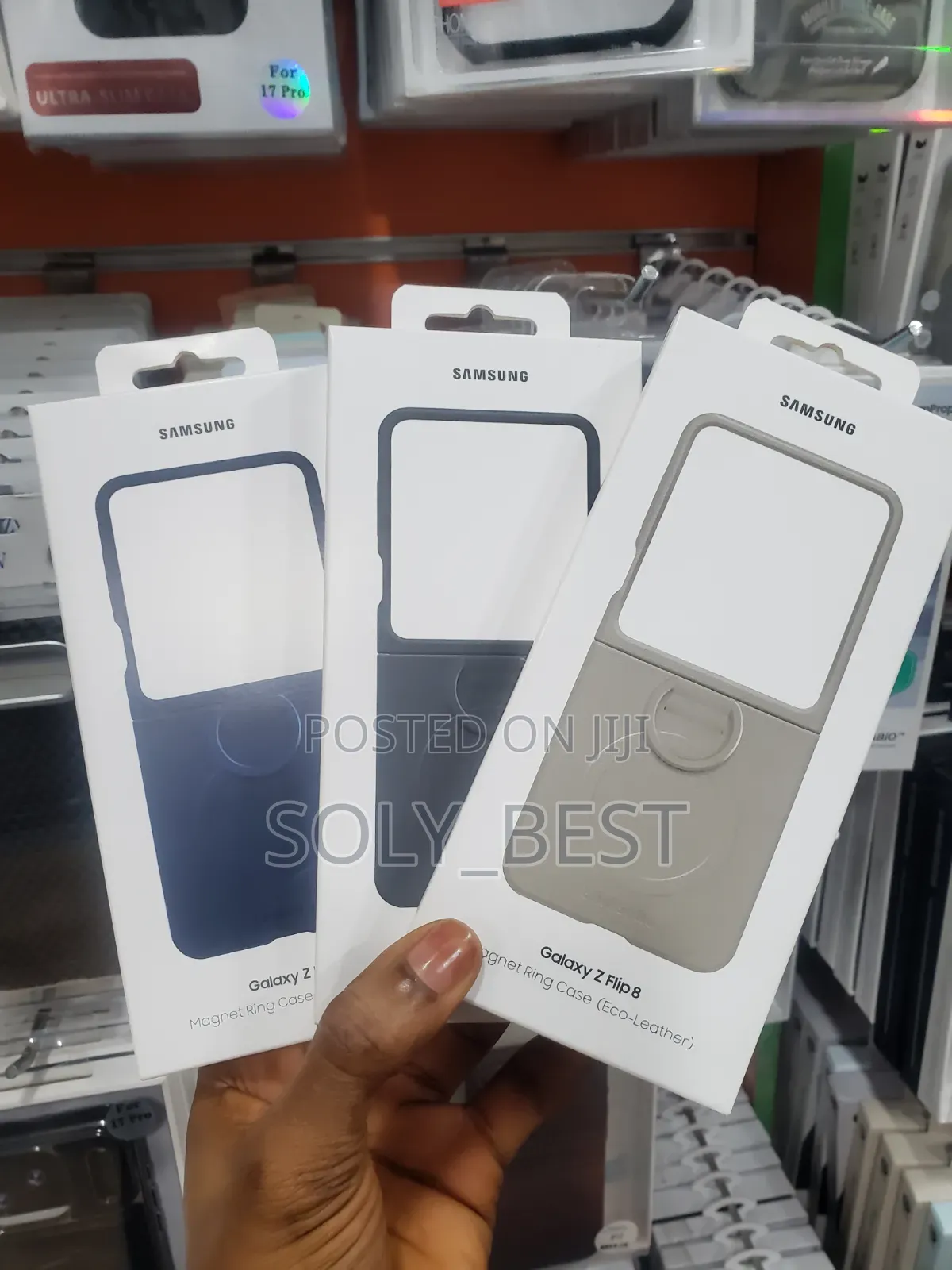Samsung Galaxy Z Flip 8 Magnetic Ring Case in an Eco-Leather