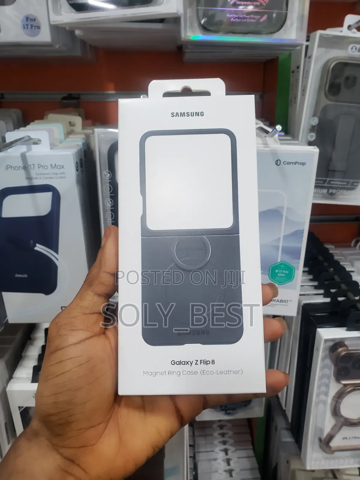 Samsung Galaxy Z Flip 8 Magnetic Ring Case in an Eco-Leather