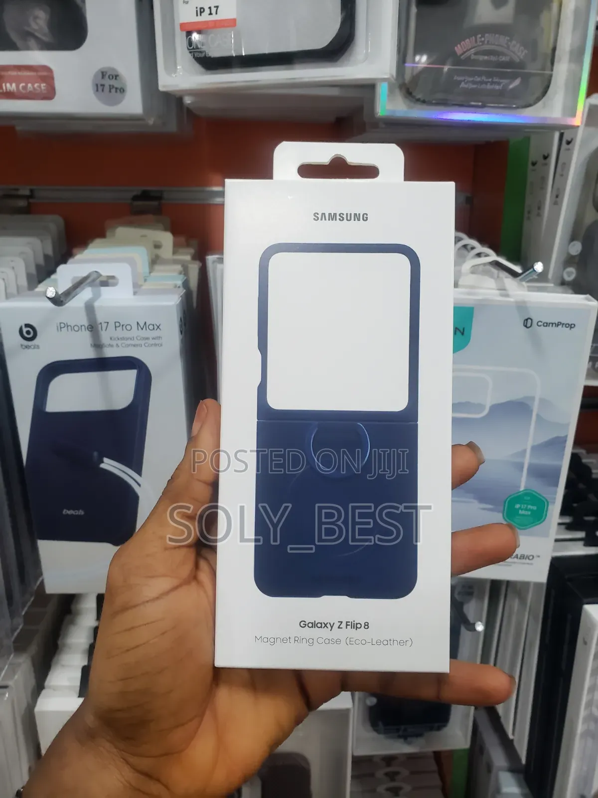 Samsung Galaxy Z Flip 8 Magnetic Ring Case in an Eco-Leather