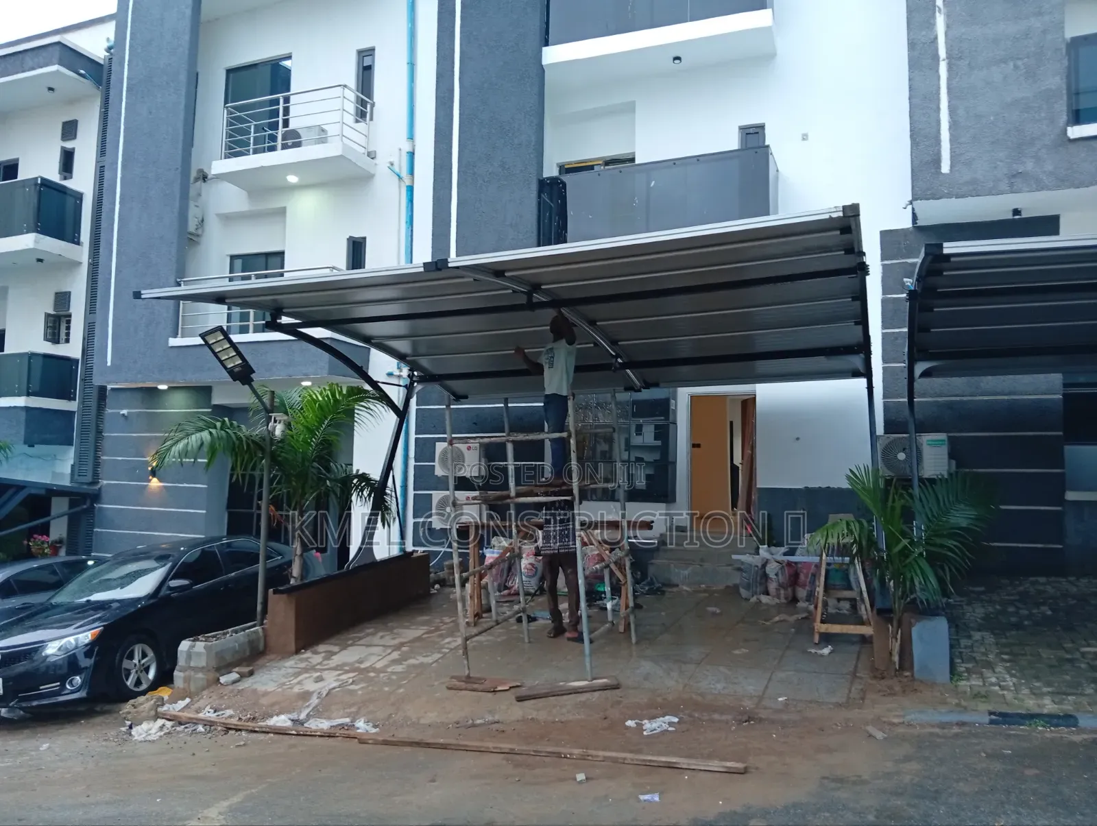 Double Vehicle Parking Shelter.