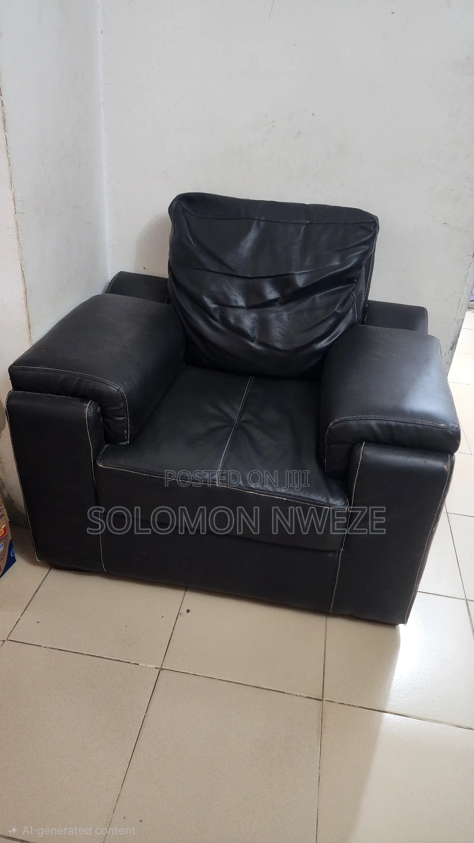 2 One Sofa Leather Seat and Three Seater