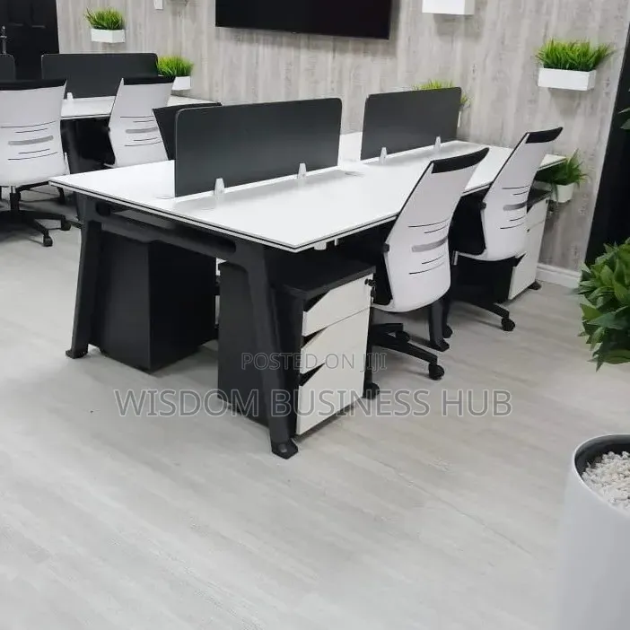 Open Office Cubicle With Drawers (4 Seaters)