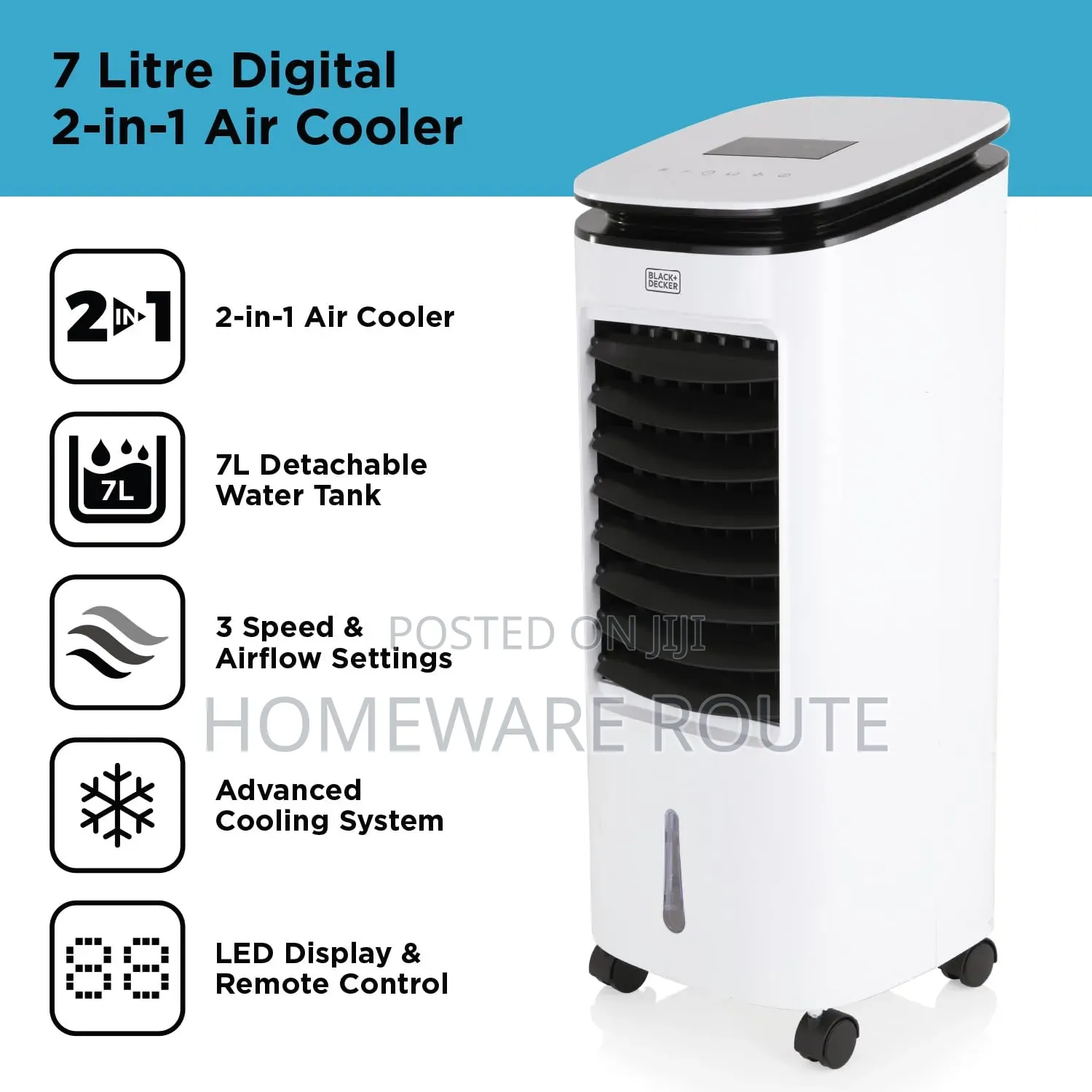 Black and Decker 2in1 7litre Digital Aircooler