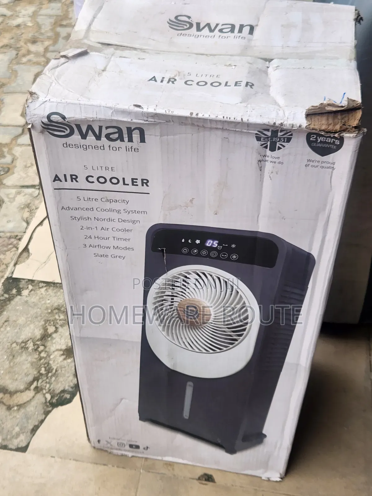 Swan Nordic 2in1 Evaporative Aircooler 5Litres