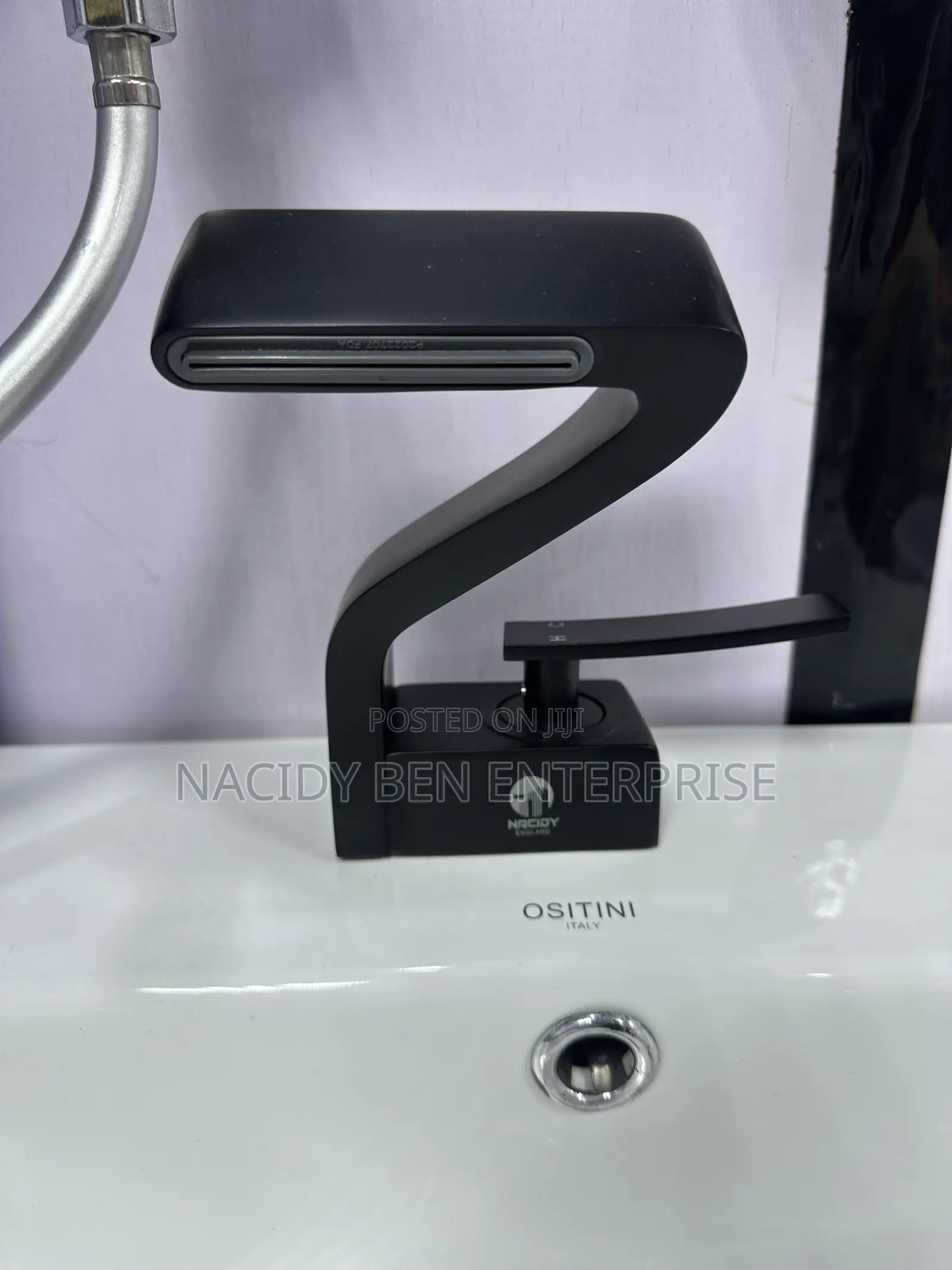 Black Basin Mixer Tap Z-Shape
