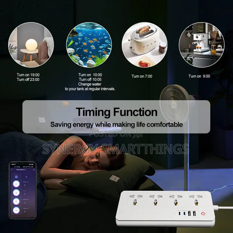 Tuya Wi-Fi Smart 4Port Extension With Type C USB Port