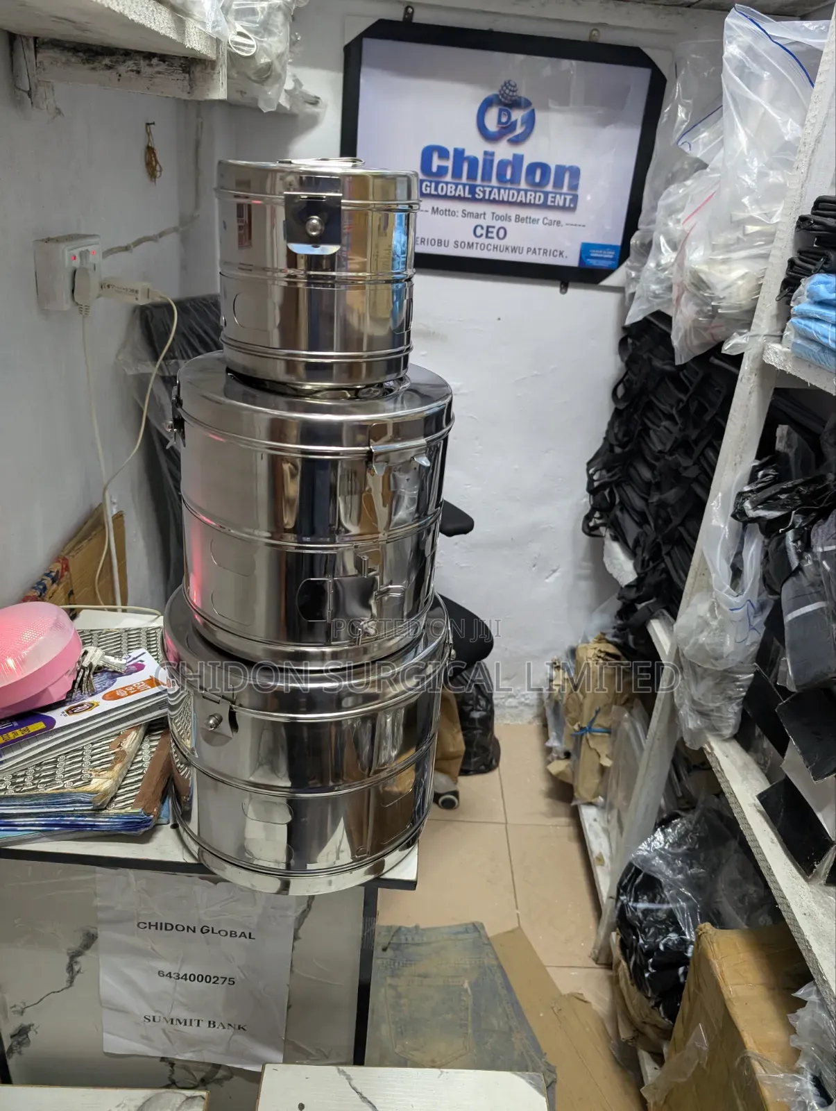 Dressing/Sterilizing Drum Set of 3