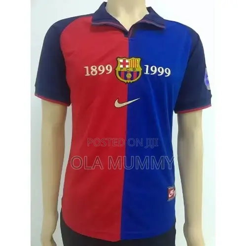 Barcelona Home Retro Jersey Men's 100-Year Anniversary 1899-1998