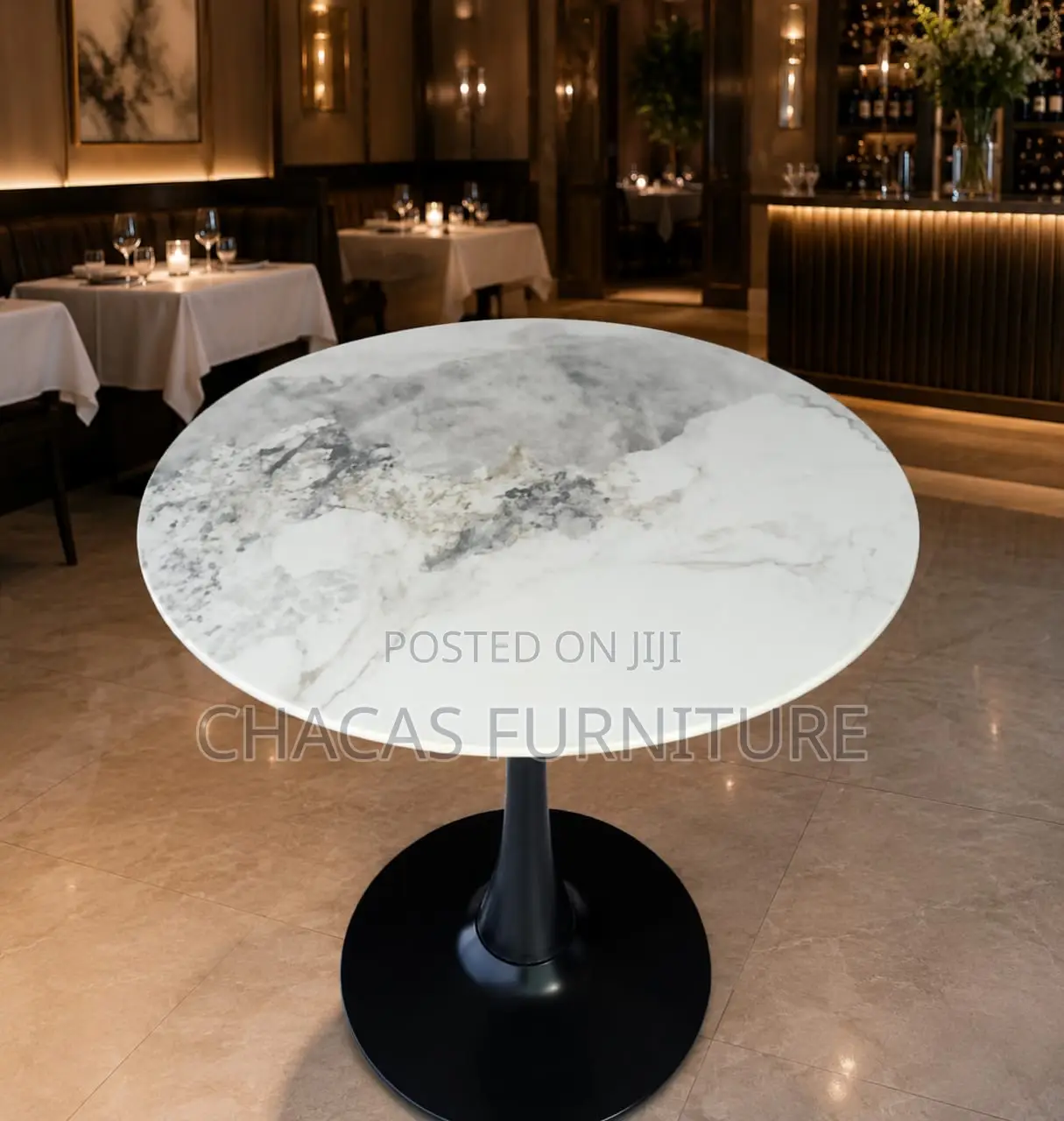 Premium Marble-Top Dining Cafe Table