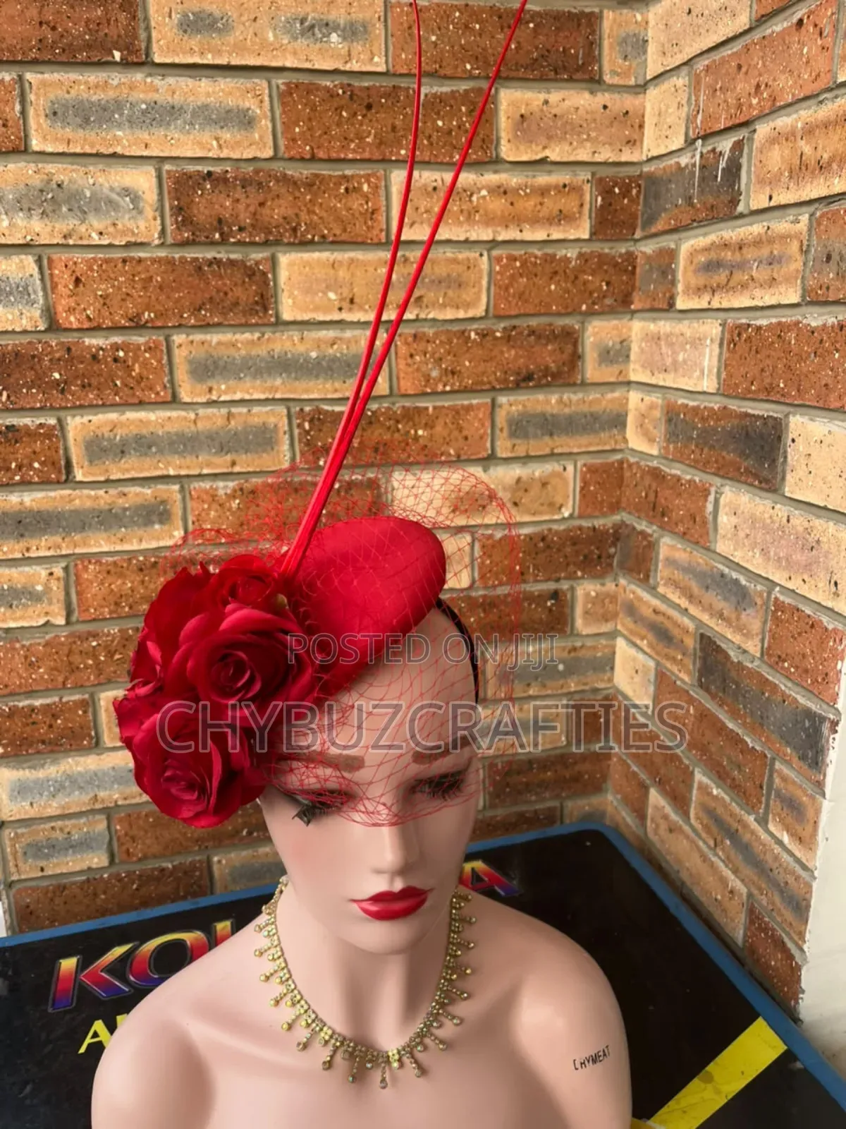 Red Rose Facinator