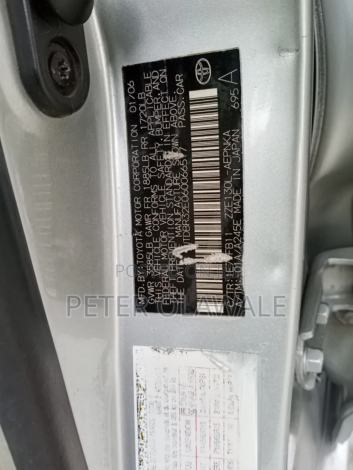 Toyota Corolla 2006 Silver