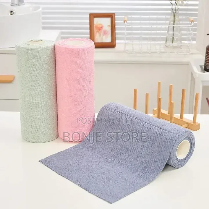 Reusable Cleaning Household Microfiber Towel Rolls - 20 Sheet Per Roll
