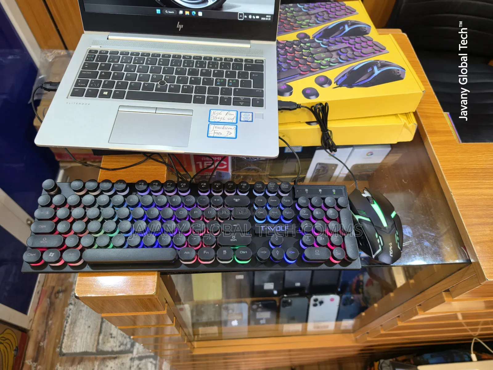 T-Wolf T80 Retro Punk Gaming Keyboard With Mouse