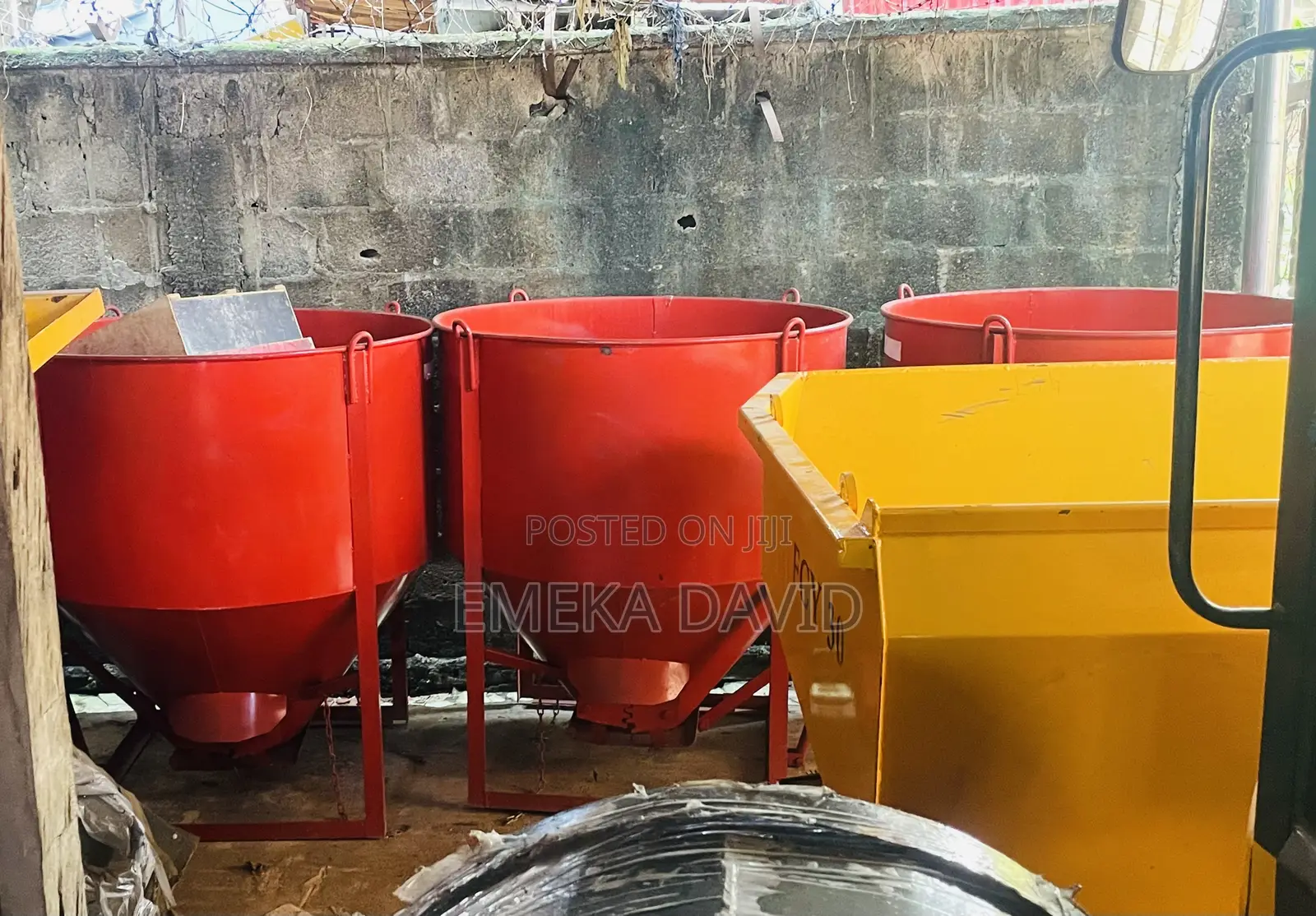 500l Heavy-Duty Industrial Concrete Buckets.