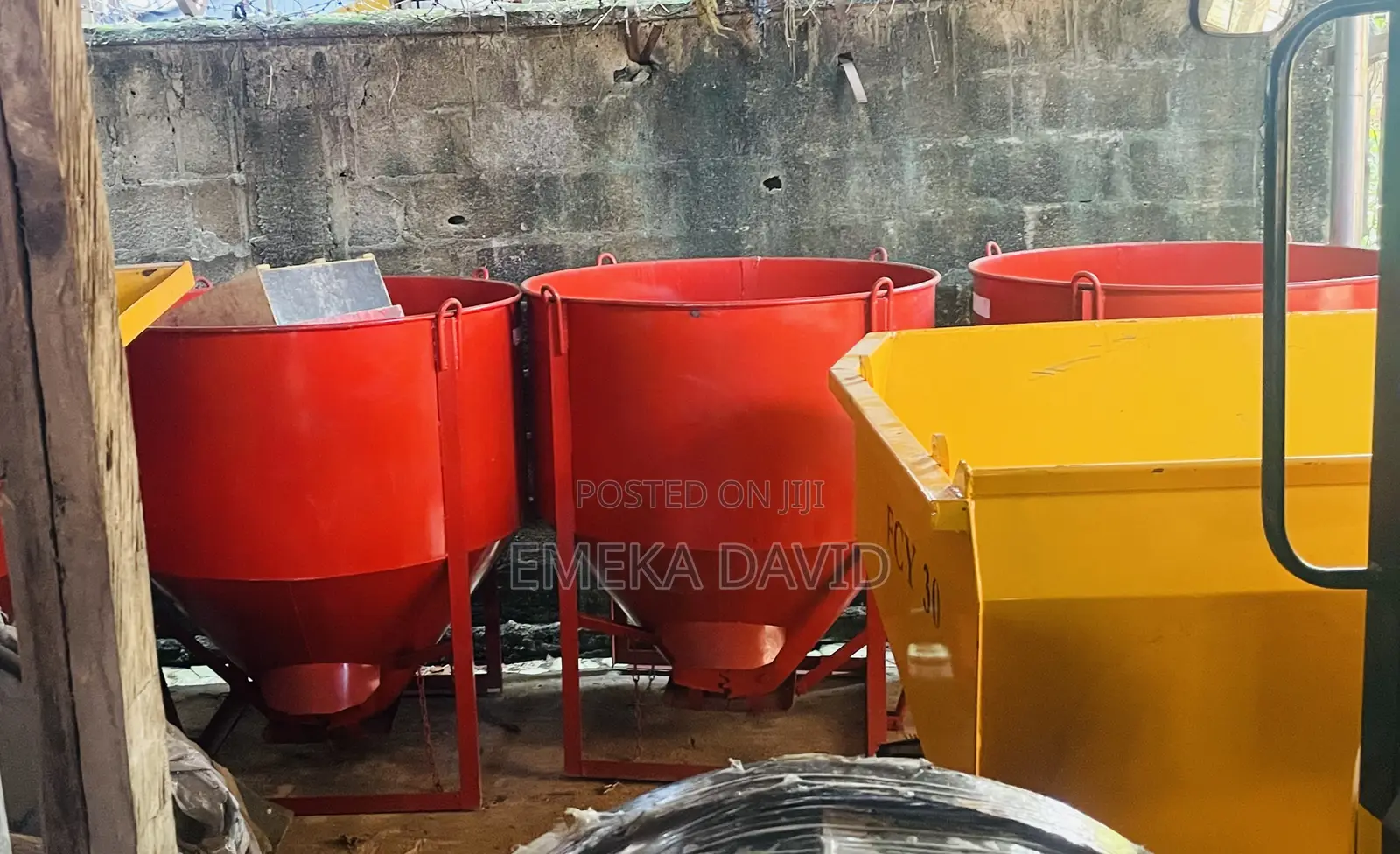 500l Heavy-Duty Industrial Concrete Buckets.