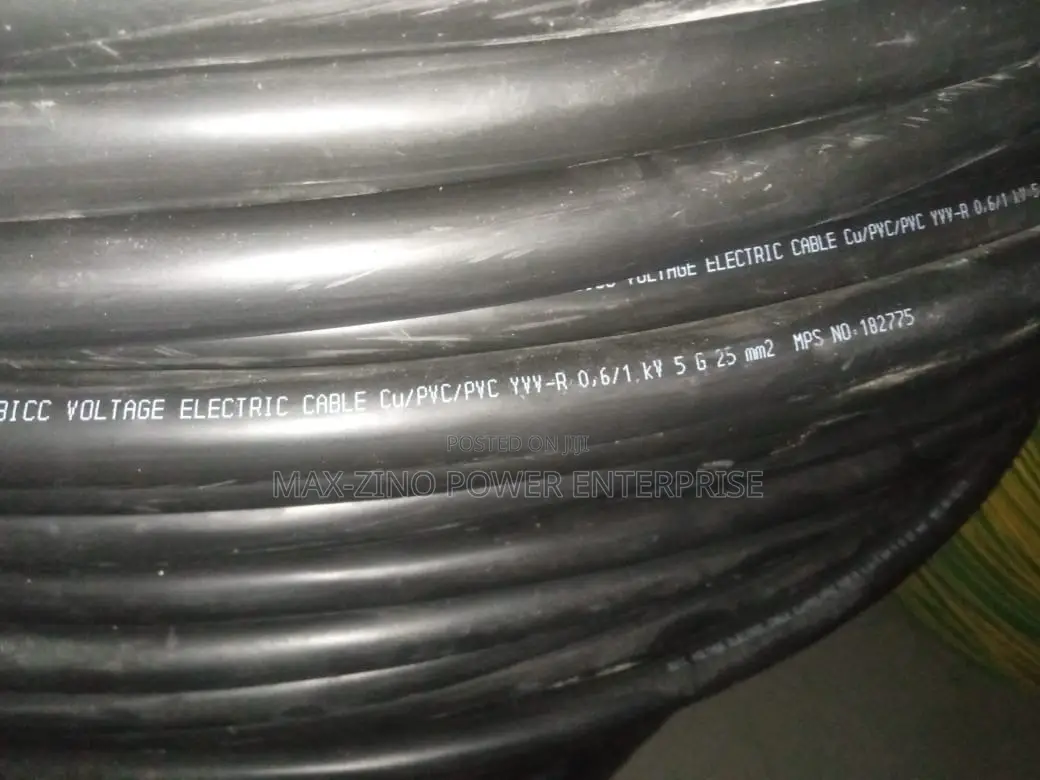 25mm X5 Core PVC PVC Cable Bicc