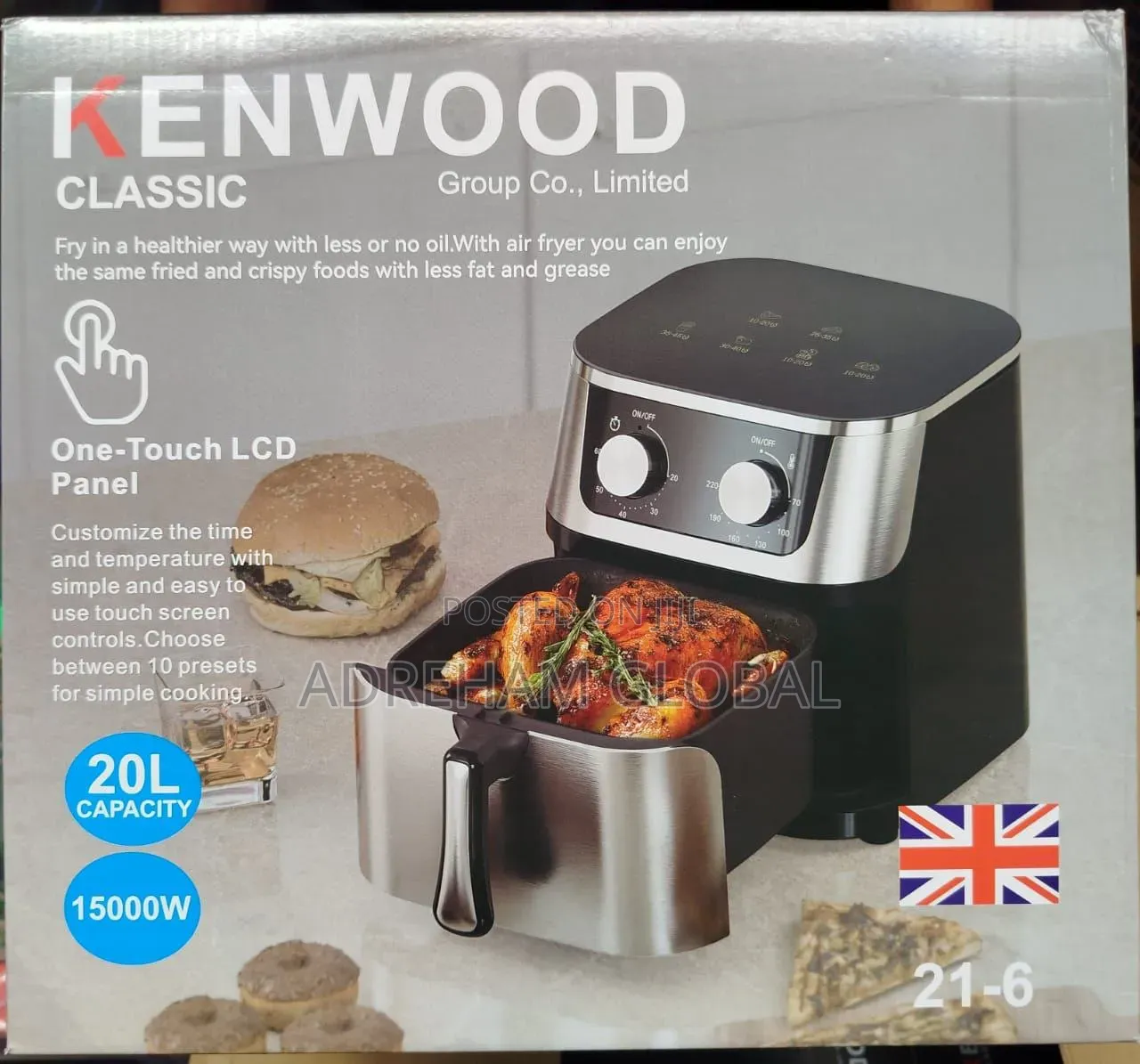 Kenwood 20L Air Fryer, 15000w