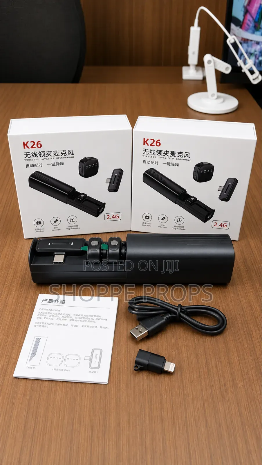  Dual Wireless Magnetic Microphone
