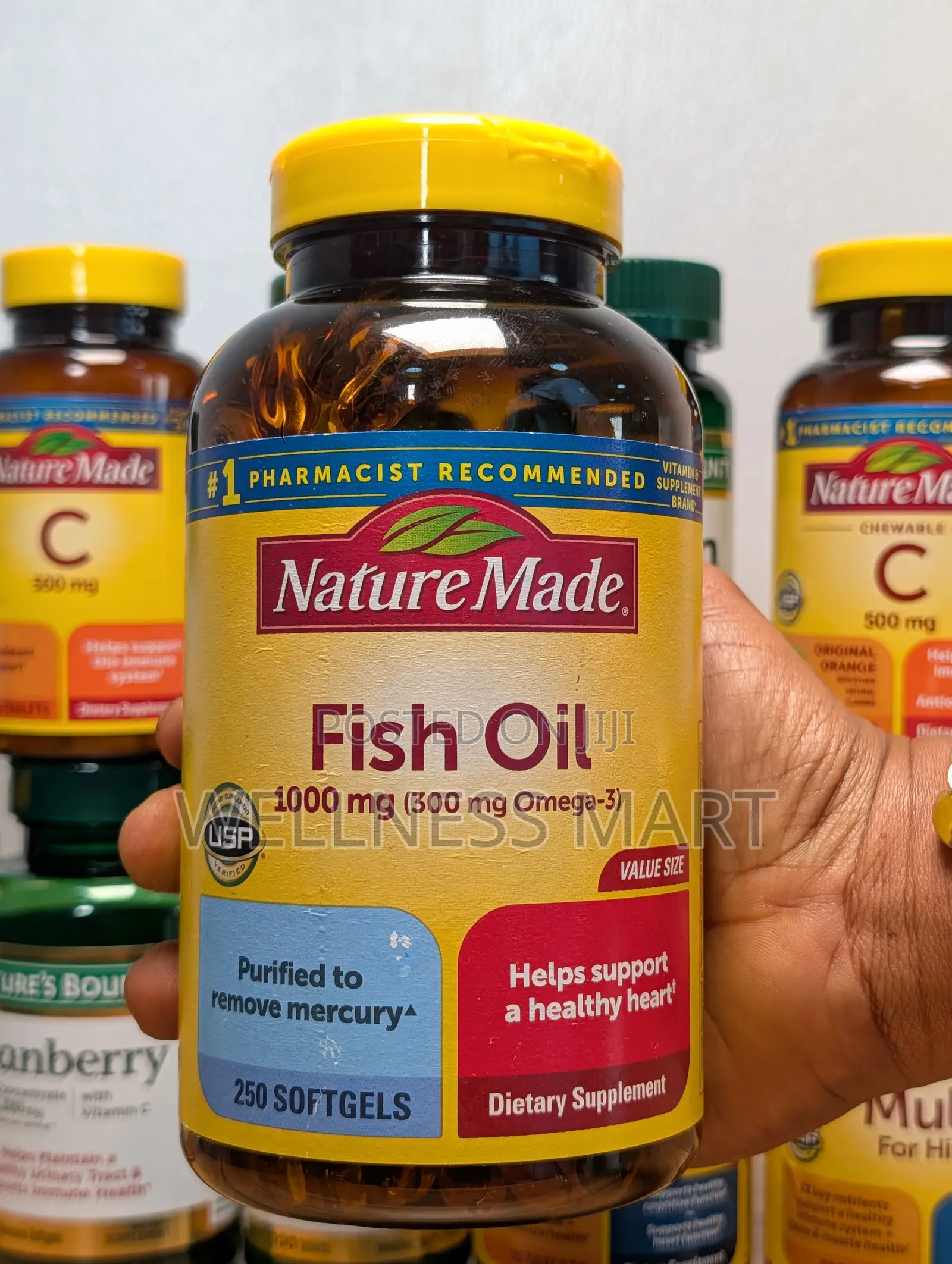 Nature Made Omega-3 Fish Oil 1000mg | 250 Softgels Bulk | U.S.A