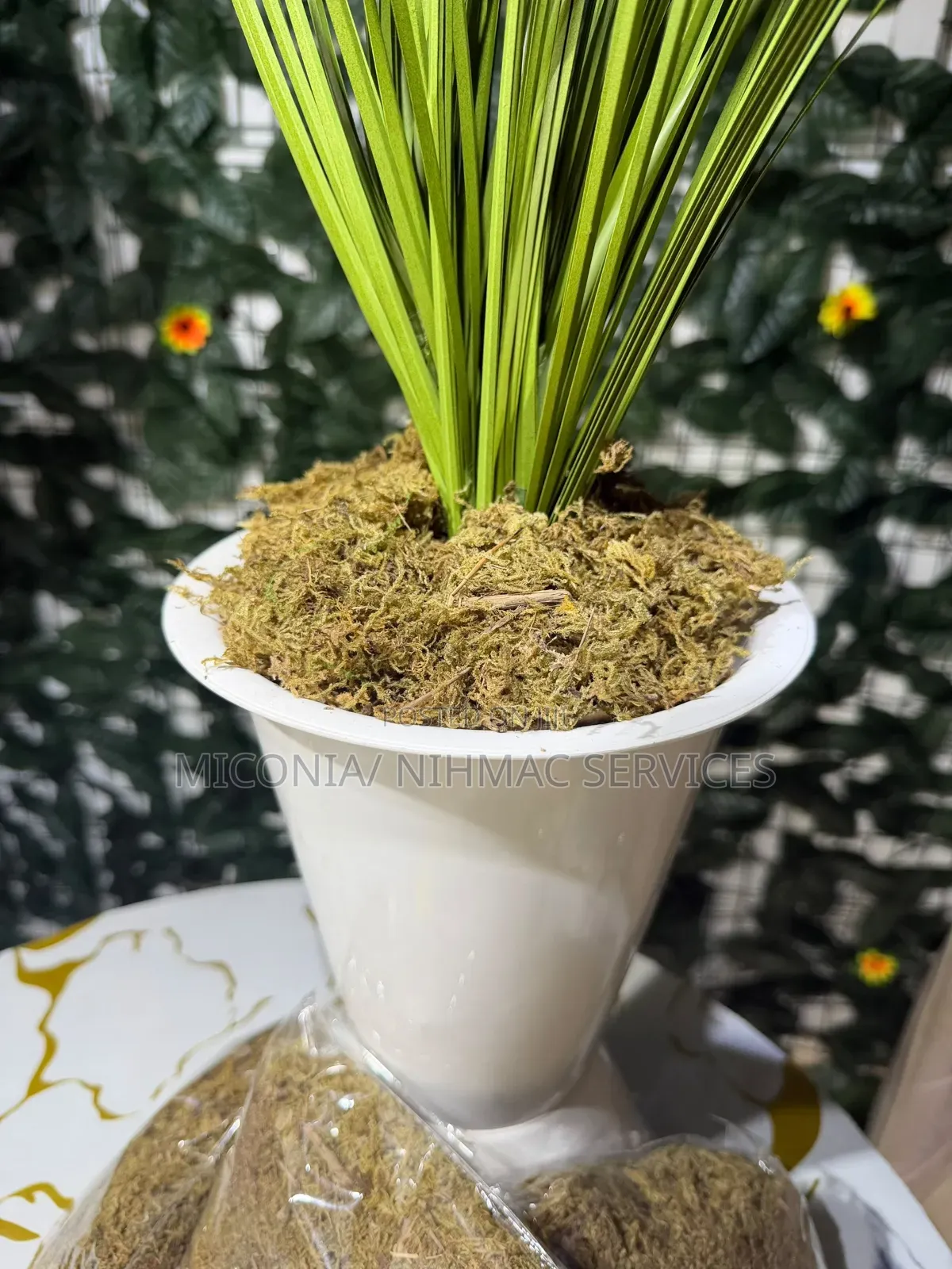 Brown Artificial Moss Topper
