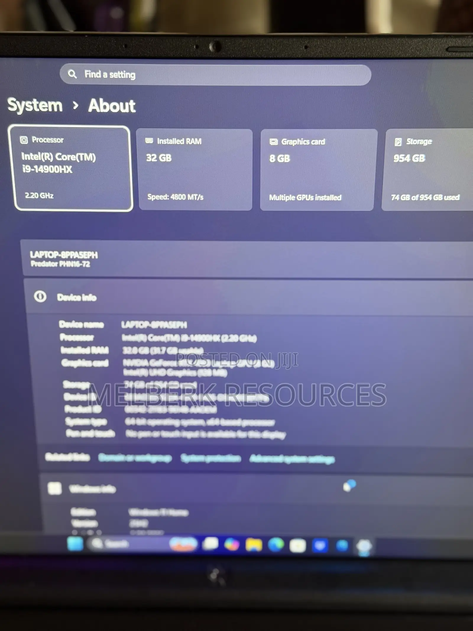 Laptop Acer Predator Helios Neo 16 32GB Intel Core i9 SSD 1T