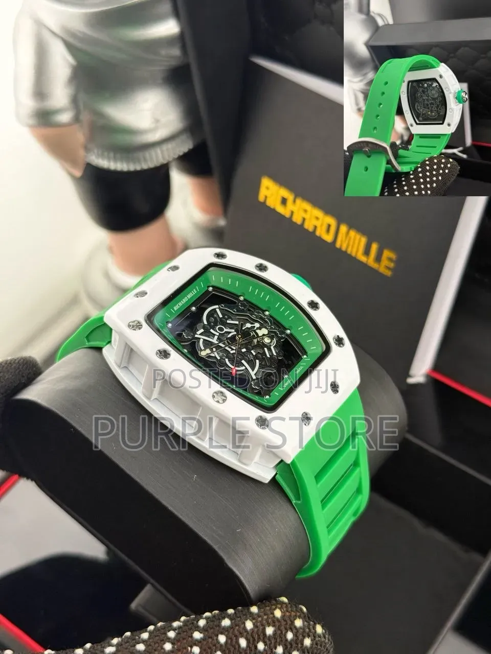 Richard Mille Wristwatches Rubber Strap Transparent Back