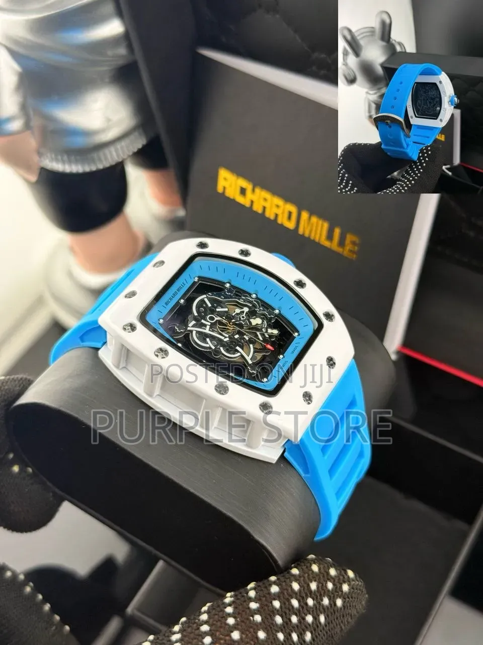 Richard Mille Wristwatches Rubber Strap Transparent Back