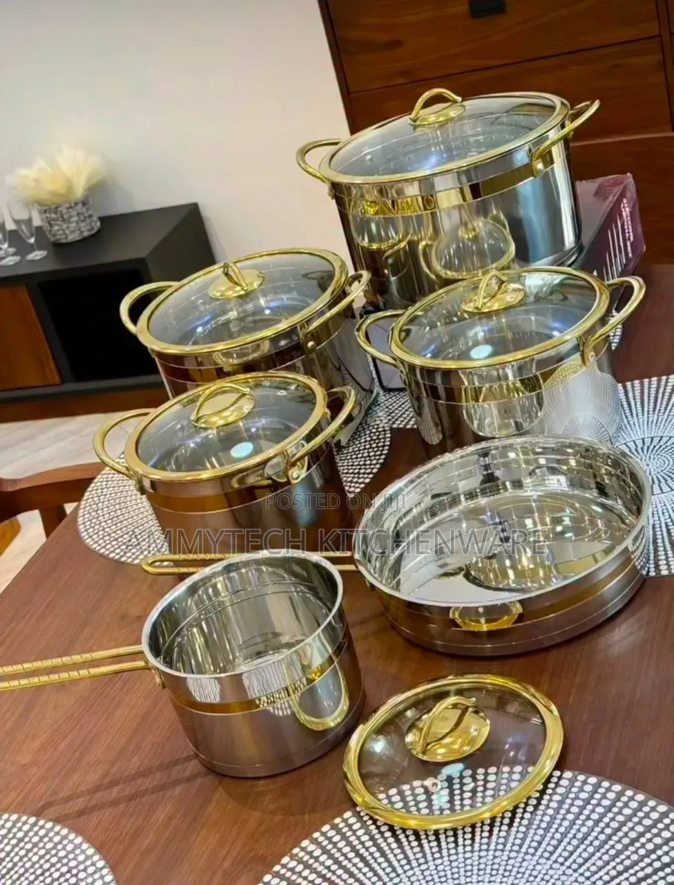 High Premium Pure Stainless Steel 11pcs Pots