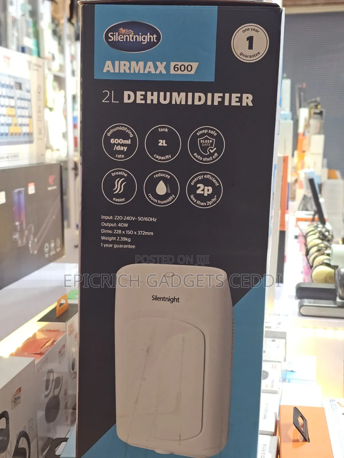 Silentnight Airmax 600 Dehumidifier 2L