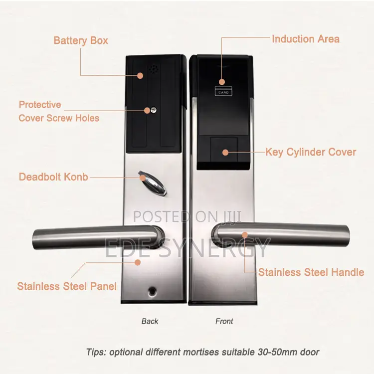 Stainless Steel Rfid Key Electronic Digital Card Smart Hotel Door Lock