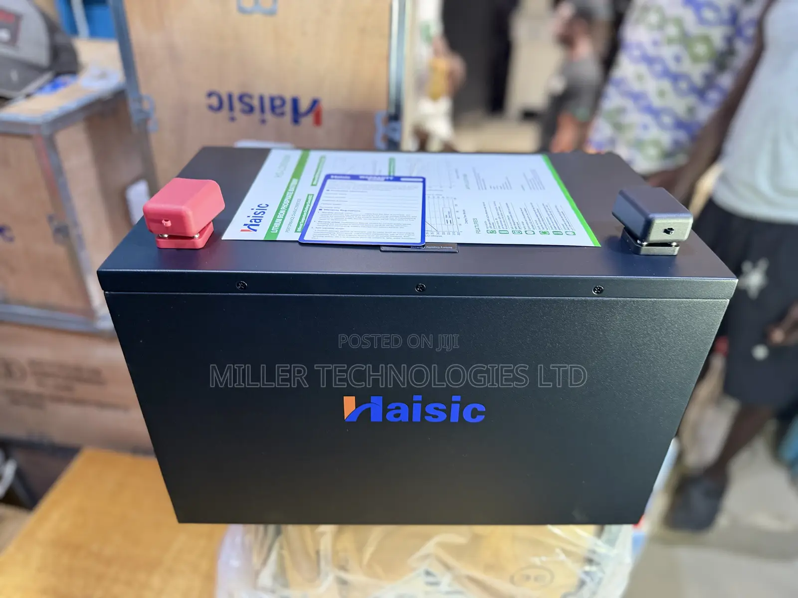 Premium Haisic Black 8kWh Lithium Battery for Solar Inverters