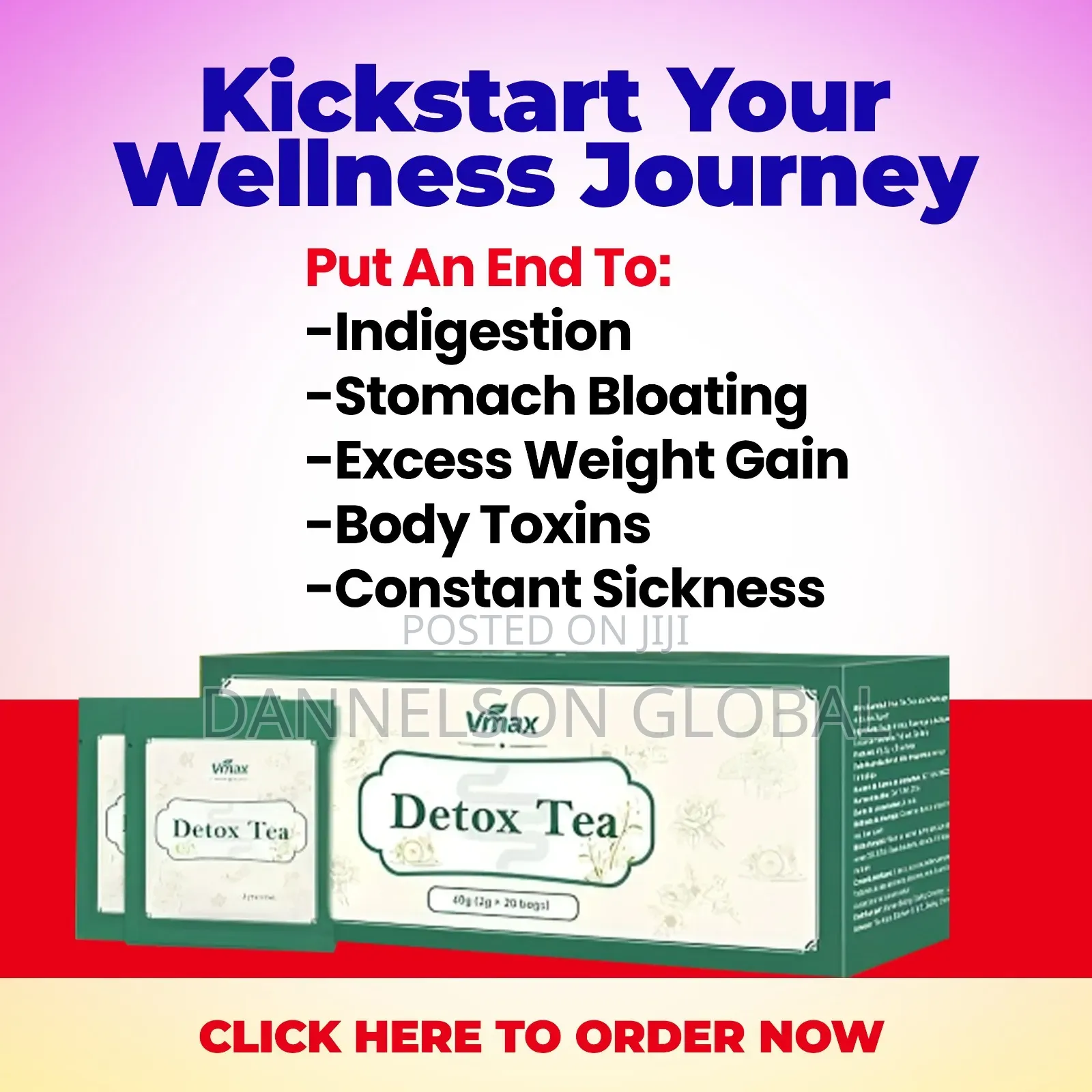 VMax Detox Tea – Gentle Colon Cleanse Digestive Support (20 Tea Bag)