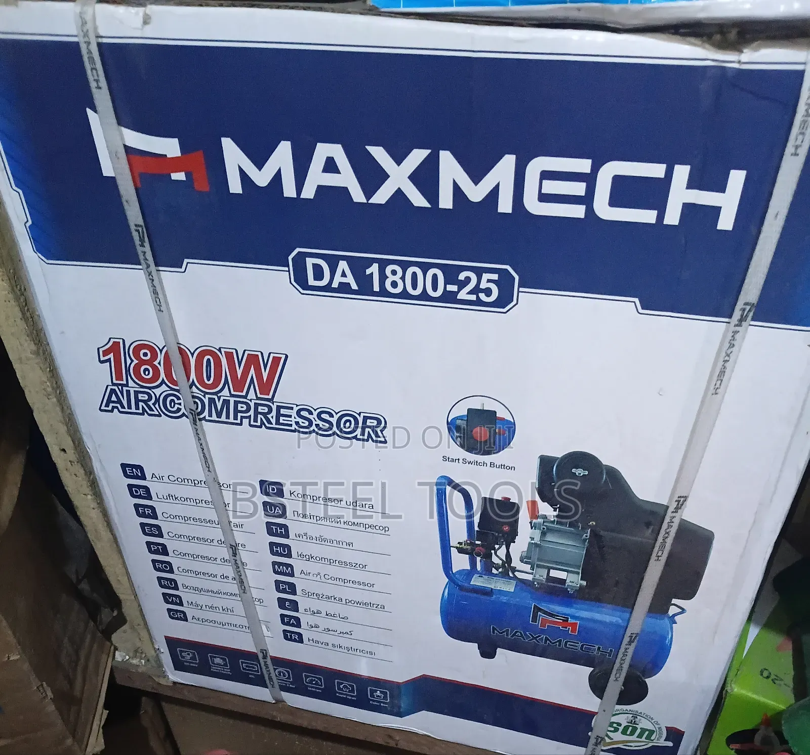 Maxmech 25L 1800W Air Compressor – Heavy Duty Electric Air Compressor