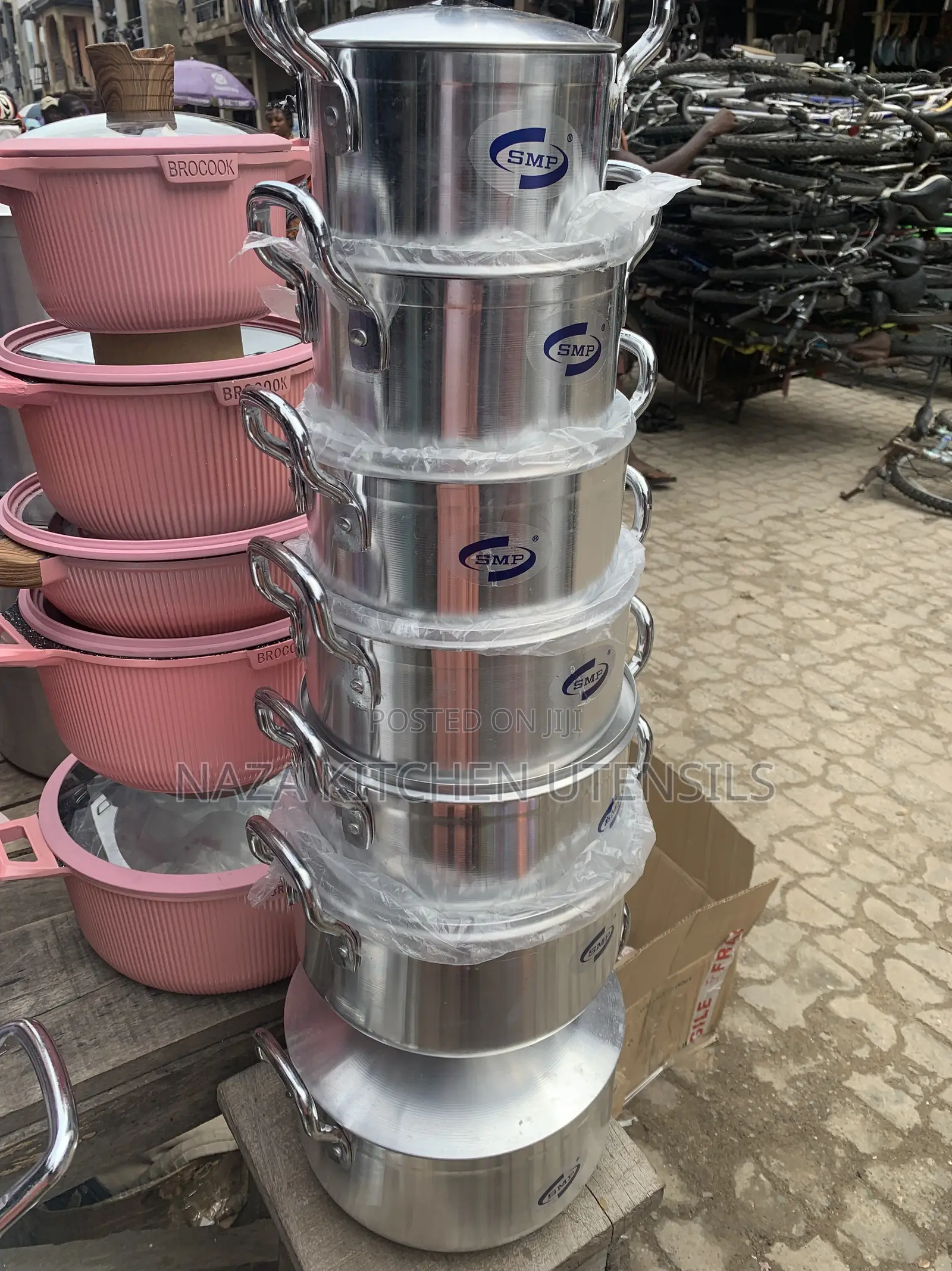 7 Sets of Stainless Pots
