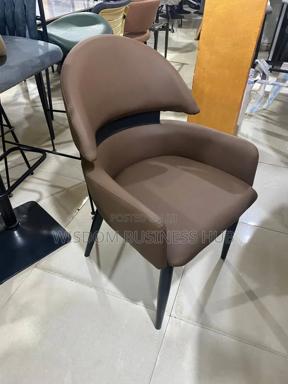 Modern PU Leather Accent Dining Chair