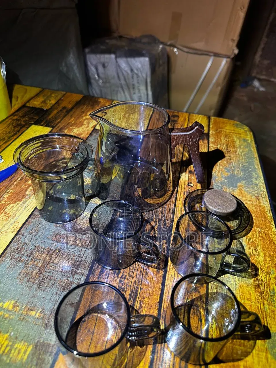 New 5in1 Borosilicate Glass Teapot Set